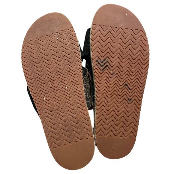 TOMS Paloma Sandals Women's 9 Black Animal Print Casual Summer Slip On - Picture 11 of 13